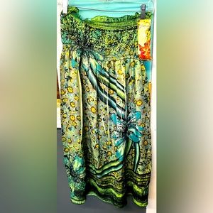 Women’s strapless lapis, one size dress, multicolor, brand new